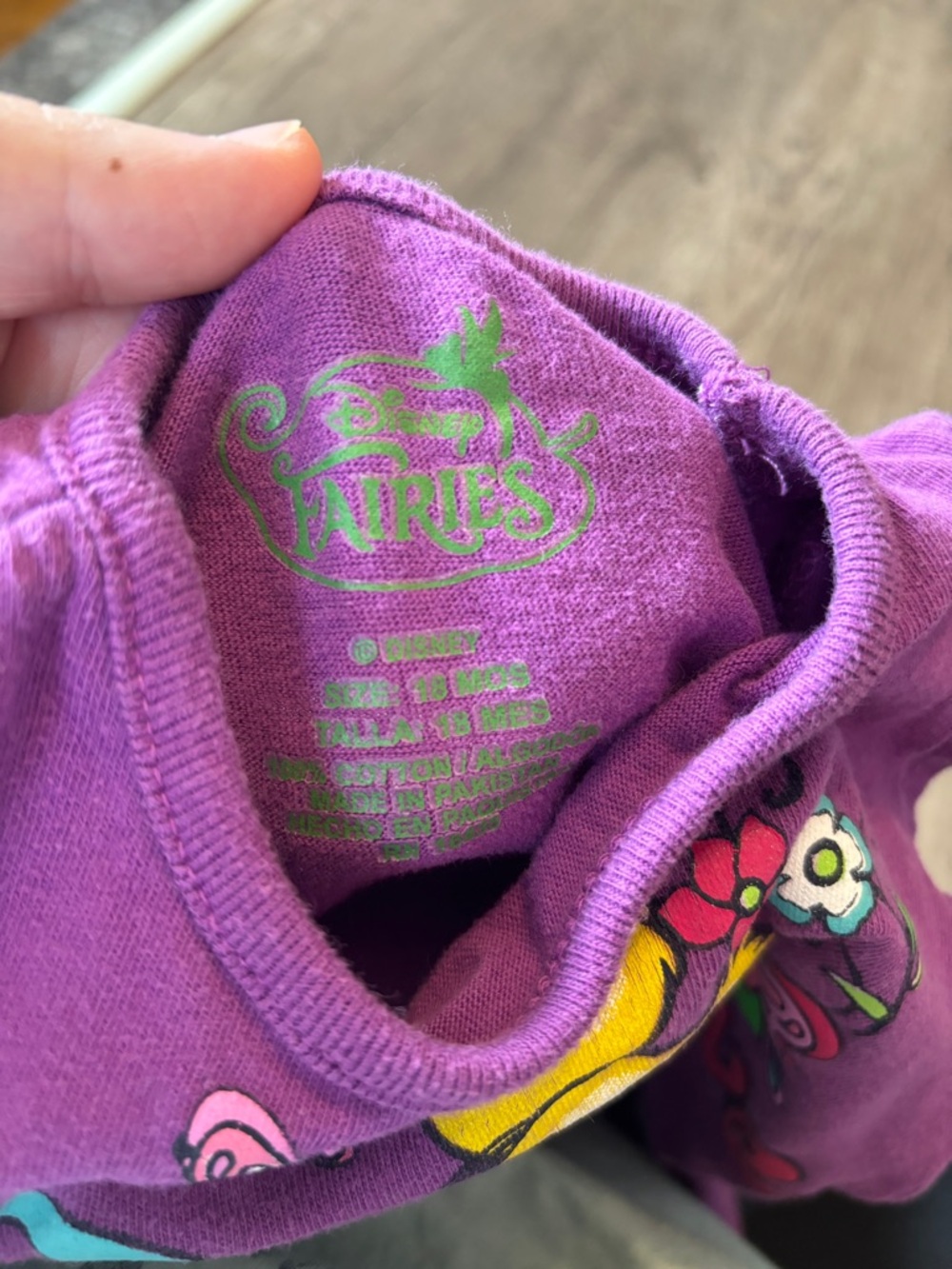 Vintage 2000s Y2K Disney Fairies Tinker Bell Toddler Shirt Top Graphic Tee 18M - Picture 5 of 5